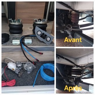 Montage de Suspension Pneumatique Avant/Apres